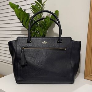KATE SPADE Chester street Allyn tote black pebbled leather purse bag